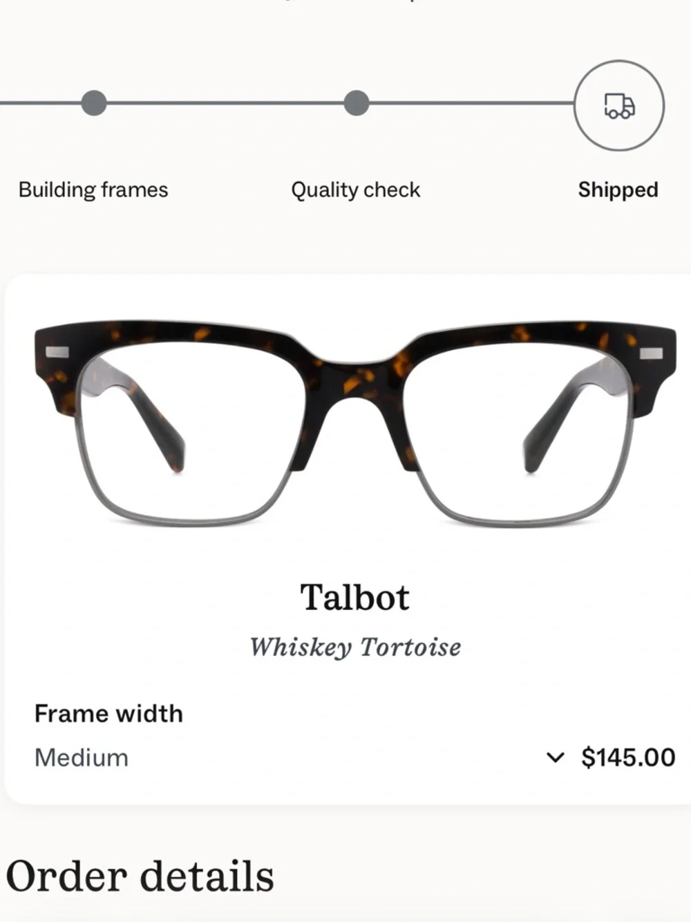 Warby Parker Talbot Whiskey Tortoise Glasses - Picture 2 of 5